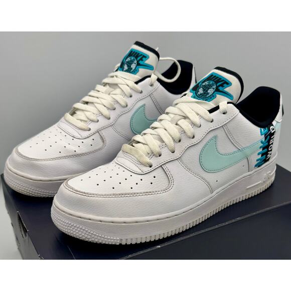 Nike Air Force 1 \'07 LV8 \'Worldwide Pack Glacier Blue\' Sz 9.5 CK6924-100 # 389